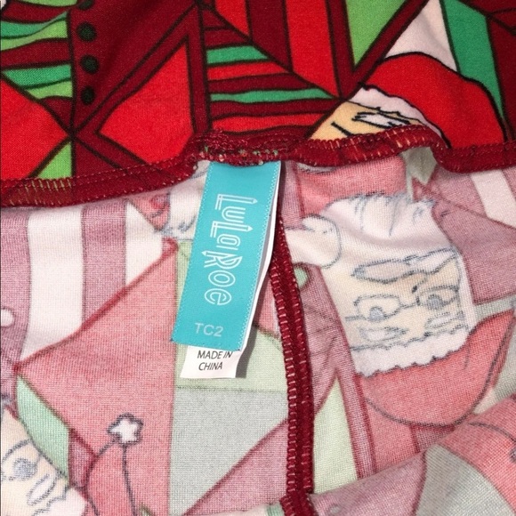 LulaRoe tall & curvy santa Christmas soft Leggings - Picture 3 of 4